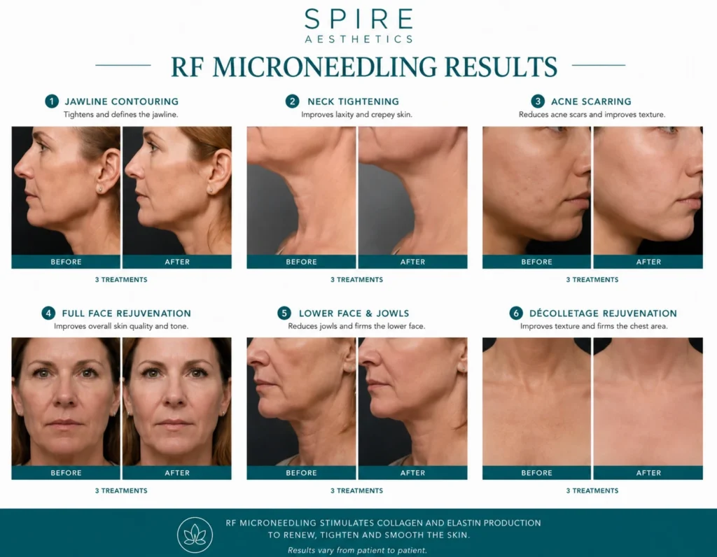 RF Microneedling Skin tightening Bispham results